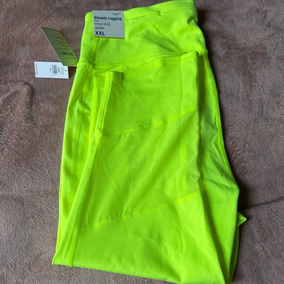 Old Navy Active Elevate Go-Dry High-rise Leggings XXL Fluorescent Yellow NWT - Picture 12 of 12